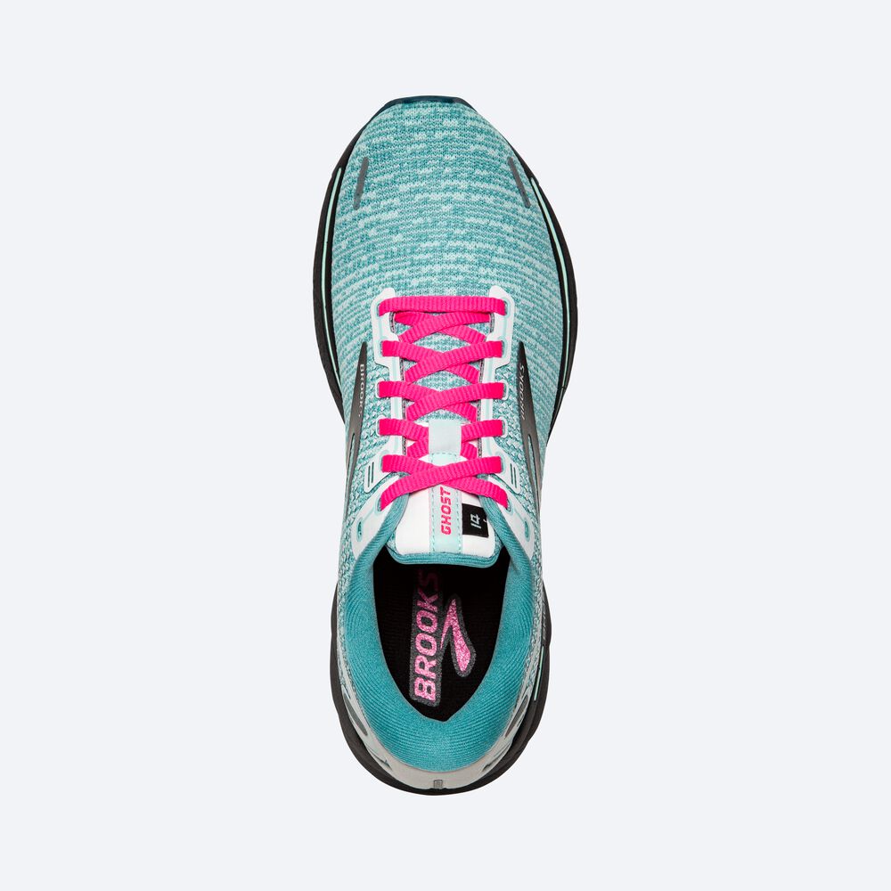 Zapatillas Running Brooks Ghost 14 Mujer Blancas/Negras/Azules | CR89062