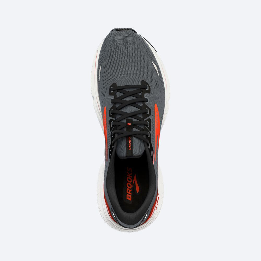 Zapatillas Running Brooks Ghost 15 Hombre Negras/Naranjas | CR08134