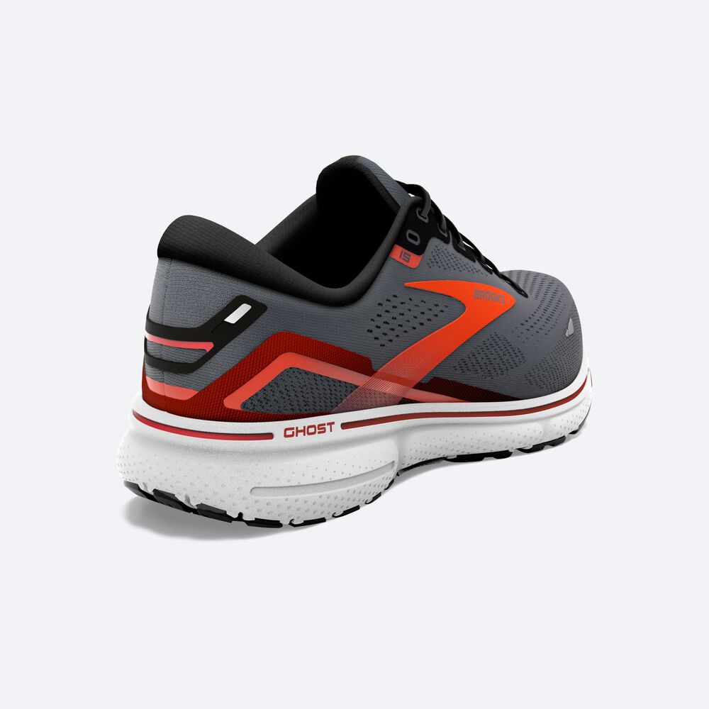 Zapatillas Running Brooks Ghost 15 Hombre Negras/Naranjas | CR08134