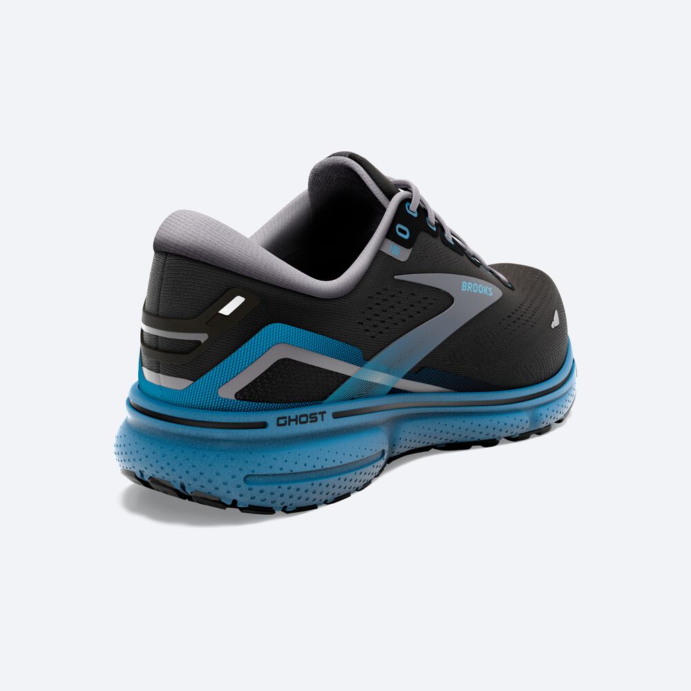 Zapatillas Running Brooks Ghost 15 Hombre Negras/Azules | CR32956