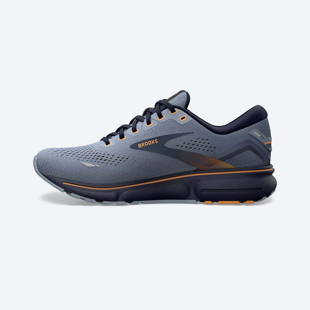 Zapatillas Running Brooks Ghost 15 Hombre Gris/Azul Marino | CR61843