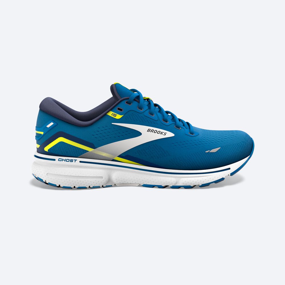 Zapatillas Running Brooks Ghost 15 Hombre Azules/Blancas | CR81637