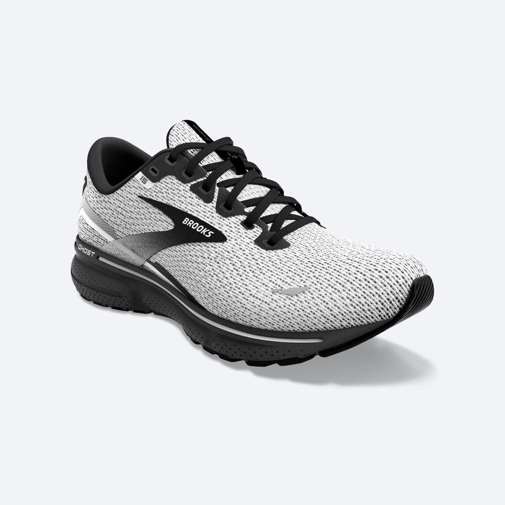 Zapatillas Running Brooks Ghost 15 Hombre Blancas/Negras | CR95271