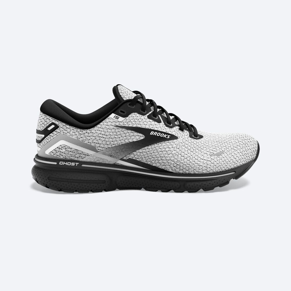 Zapatillas Running Brooks Ghost 15 Hombre Blancas/Negras | CR95271