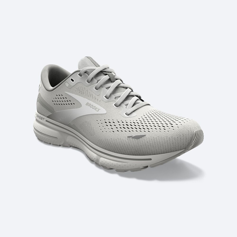 Zapatillas Running Brooks Ghost 15 Mujer Gris/Blancas | CR20716