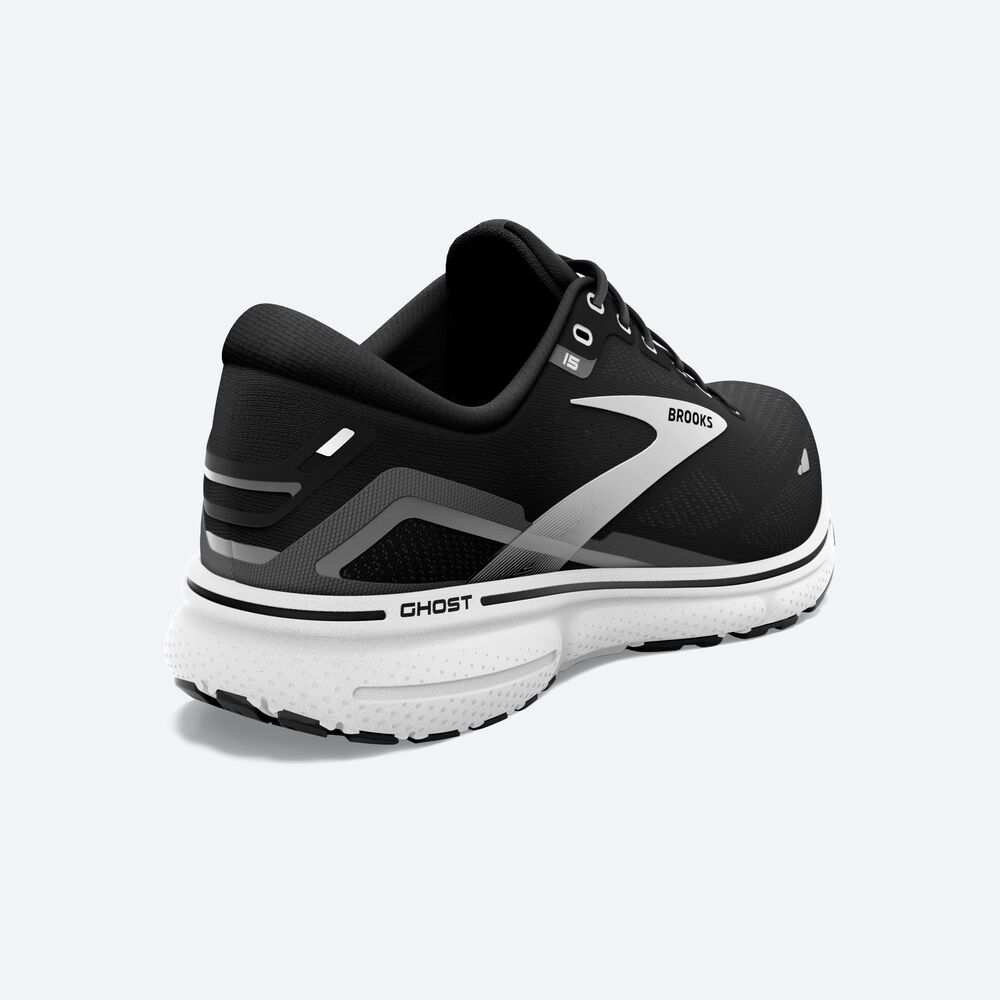 Zapatillas Running Brooks Ghost 15 Mujer Negras/Blancas | CR25468