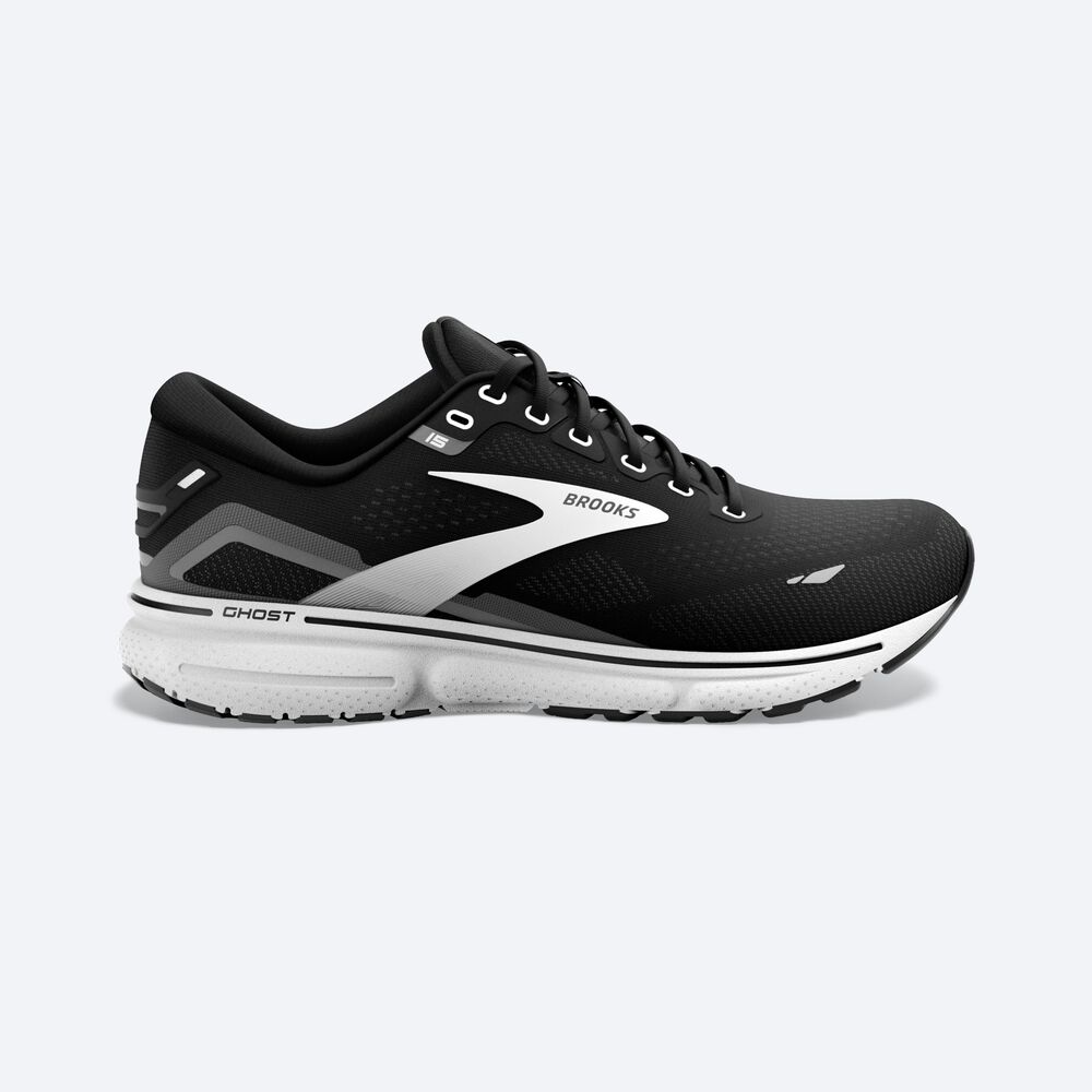 Zapatillas Running Brooks Ghost 15 Mujer Negras/Blancas | CR25468