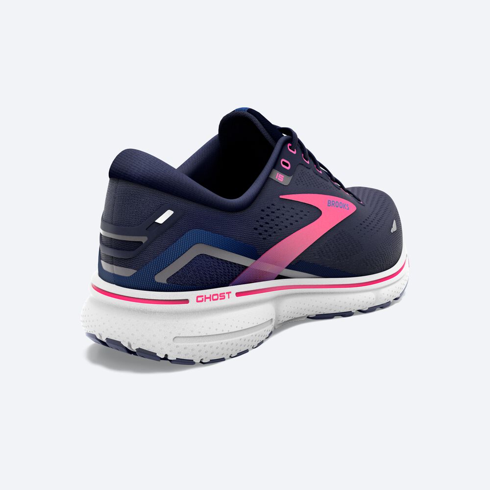 Zapatillas Running Brooks Ghost 15 Mujer Azul Marino/Azules/Rosas | CR27389