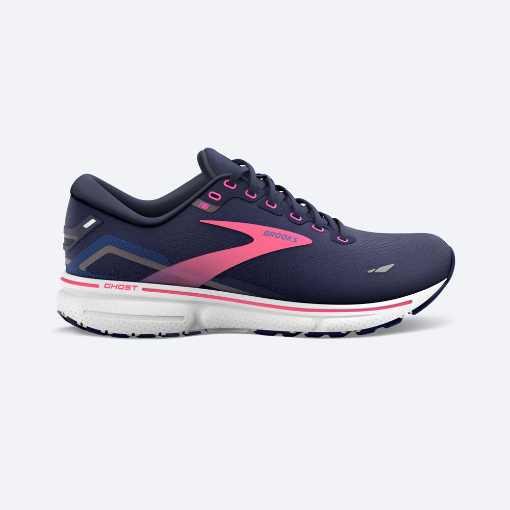 Zapatillas Running Brooks Ghost 15 Mujer Azul Marino/Azules/Rosas | CR27389