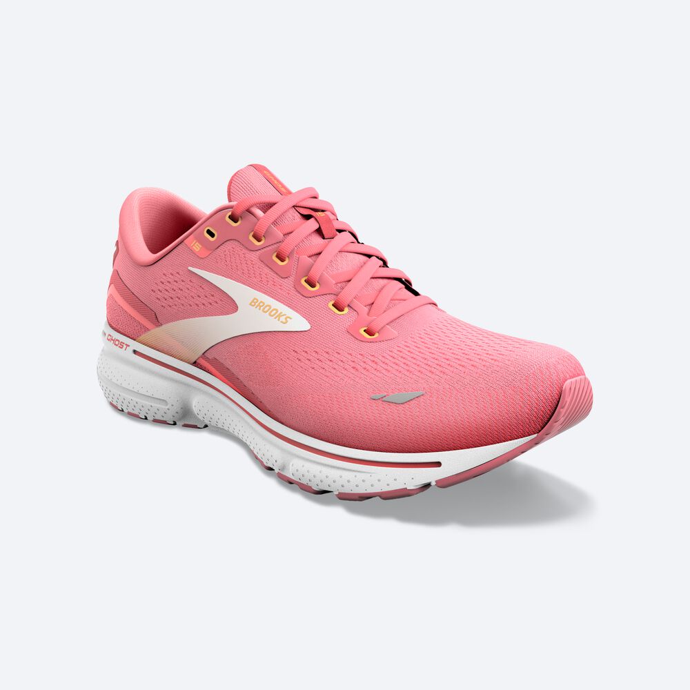 Zapatillas Running Brooks Ghost 15 Mujer Rosas/Coral/Blancas | CR35246