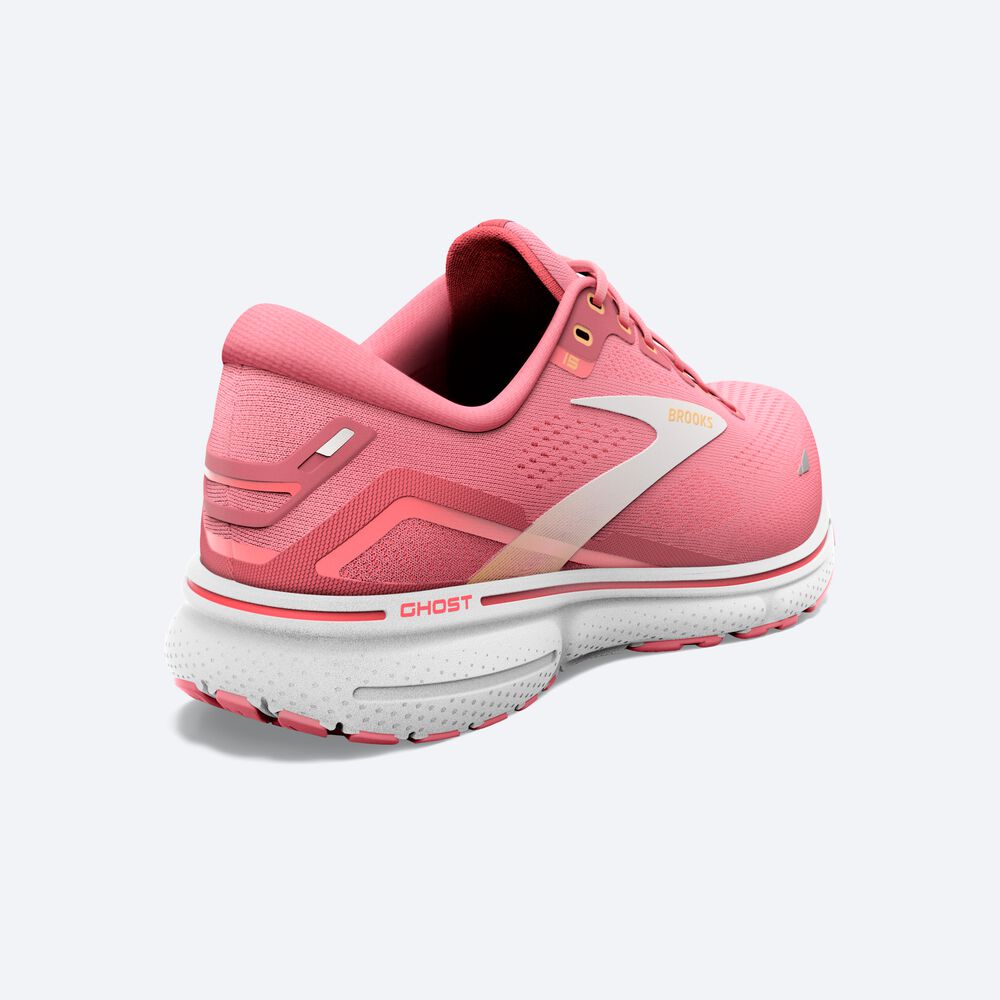 Zapatillas Running Brooks Ghost 15 Mujer Rosas/Coral/Blancas | CR35246