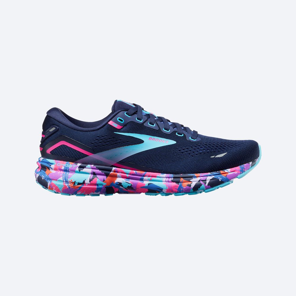 Zapatillas Running Brooks Ghost 15 Mujer Azules/Rosas | CR49160