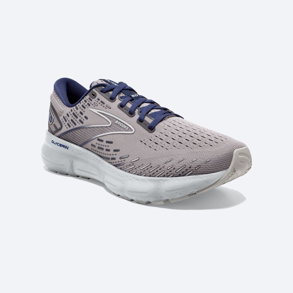 Zapatillas Running Brooks Glycerin 20 Hombre Gris/Azules | CR03289