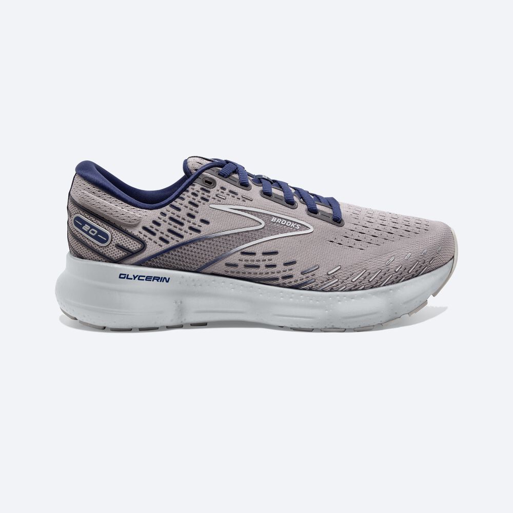 Zapatillas Running Brooks Glycerin 20 Hombre Gris/Azules | CR03289