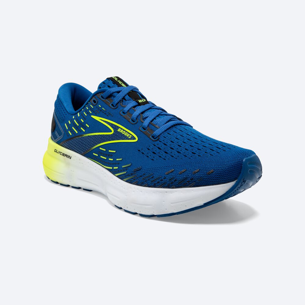 Zapatillas Running Brooks Glycerin 20 Hombre Azules/Blancas | CR12384