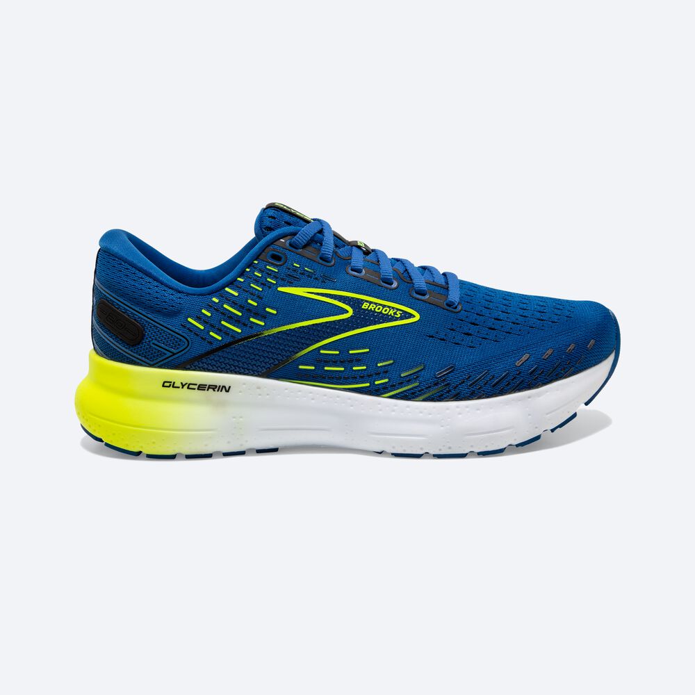 Zapatillas Running Brooks Glycerin 20 Hombre Azules/Blancas | CR12384