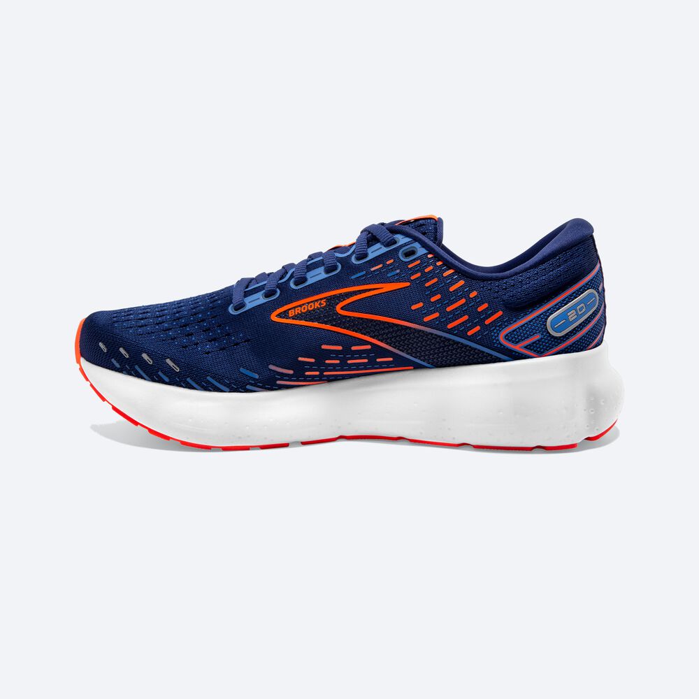 Zapatillas Running Brooks Glycerin 20 Hombre Azules/Azules/Naranjas | CR34605