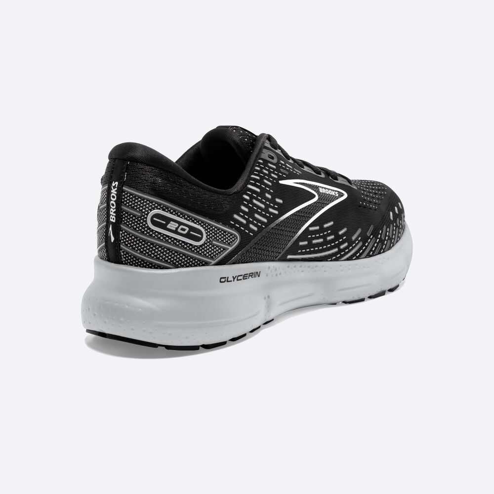 Zapatillas Running Brooks Glycerin 20 Hombre Negras/Blancas | CR53871