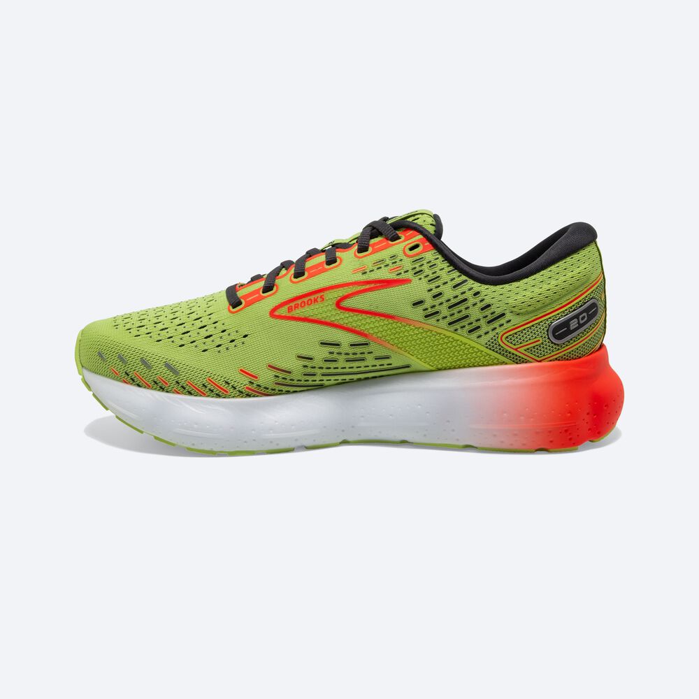 Zapatillas Running Brooks Glycerin 20 Hombre Verde Claro/Rojas | CR60187