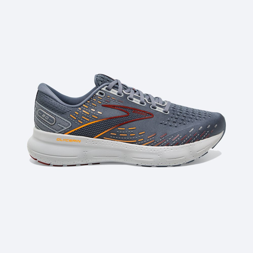 Zapatillas Running Brooks Glycerin 20 Hombre Gris/Rojas/Naranjas | CR70162