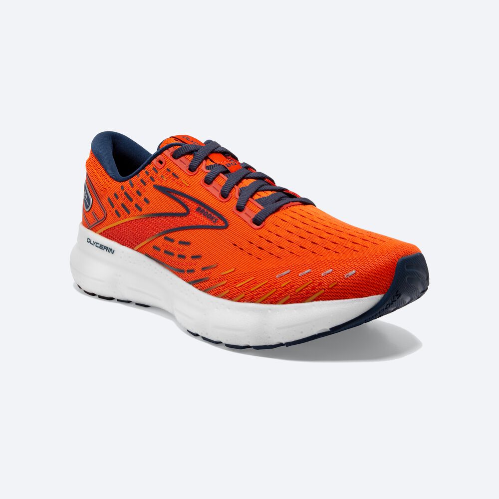 Zapatillas Running Brooks Glycerin 20 Hombre Naranjas/Marrones | CR98021