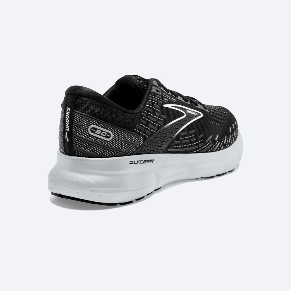 Zapatillas Running Brooks Glycerin 20 Mujer Negras/Blancas | CR28346