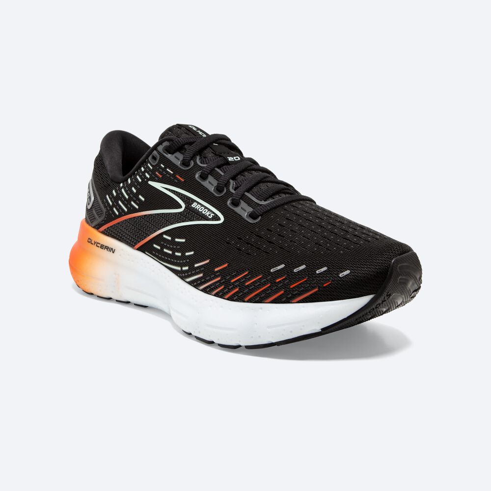 Zapatillas Running Brooks Glycerin 20 Mujer Negras/Rojas | CR32460