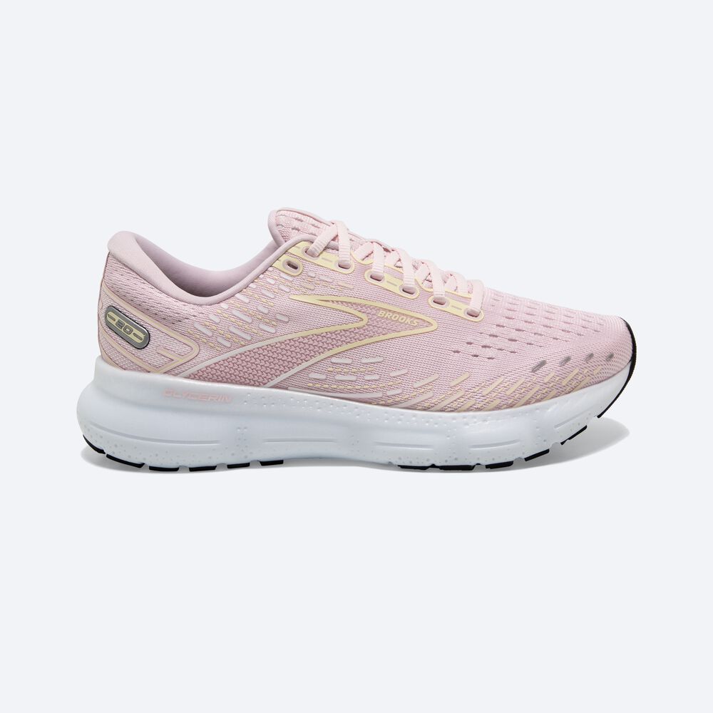 Zapatillas Running Brooks Glycerin 20 Mujer Rosas/Amarillo/Blancas | CR34761