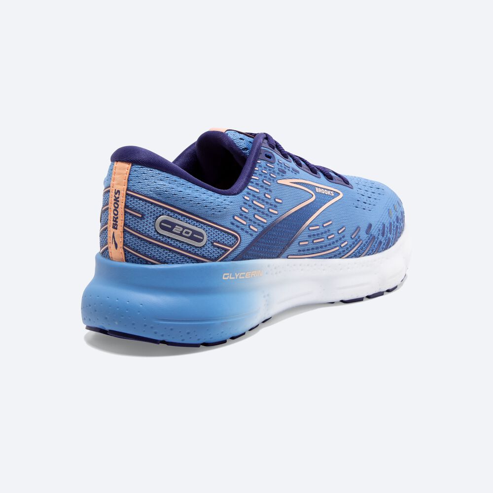 Zapatillas Running Brooks Glycerin 20 Mujer Azules/Blancas | CR40653