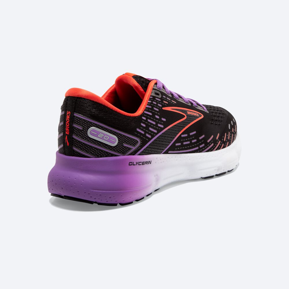 Zapatillas Running Brooks Glycerin 20 Mujer Negras/Flores | CR90283