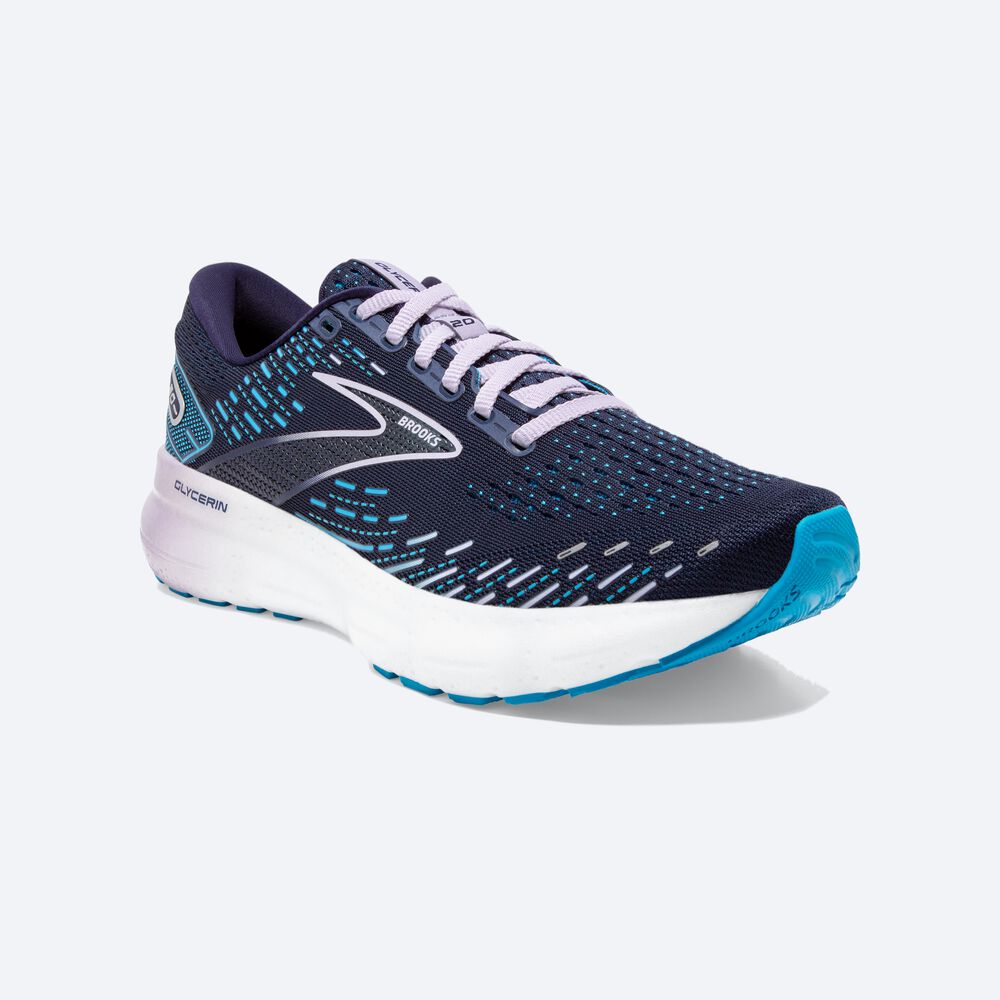 Zapatillas Running Brooks Glycerin 20 Mujer Azul Marino | CR94627