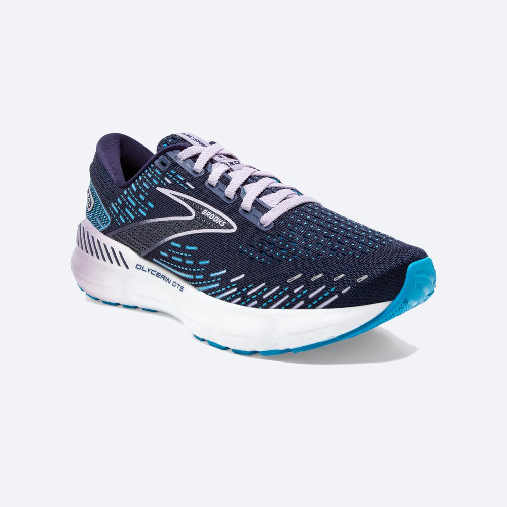 Zapatillas Running Brooks Glycerin GTS 20 Mujer Azul Marino | CR16593