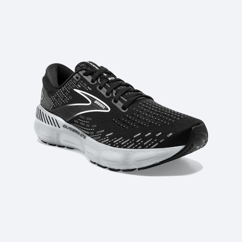 Zapatillas Running Brooks Glycerin GTS 20 Mujer Negras/Blancas | CR25431