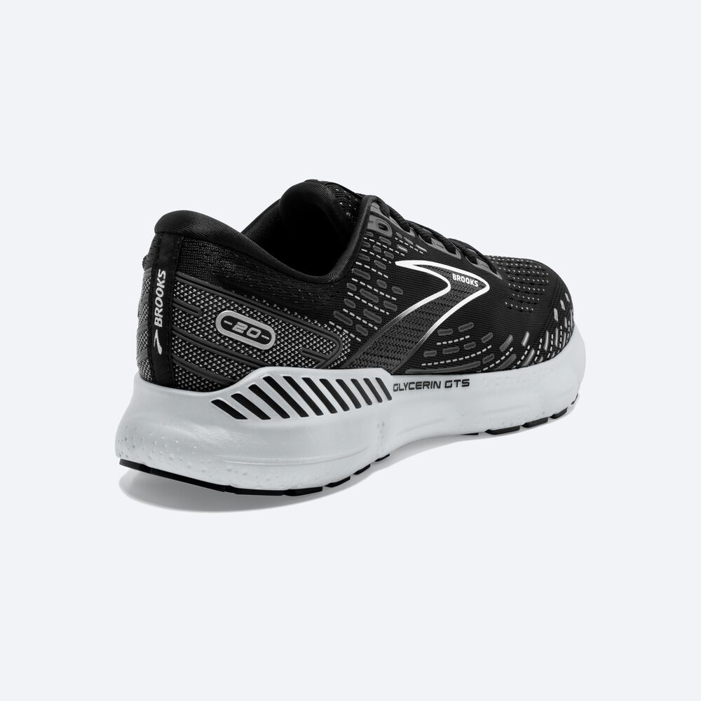 Zapatillas Running Brooks Glycerin GTS 20 Mujer Negras/Blancas | CR25431