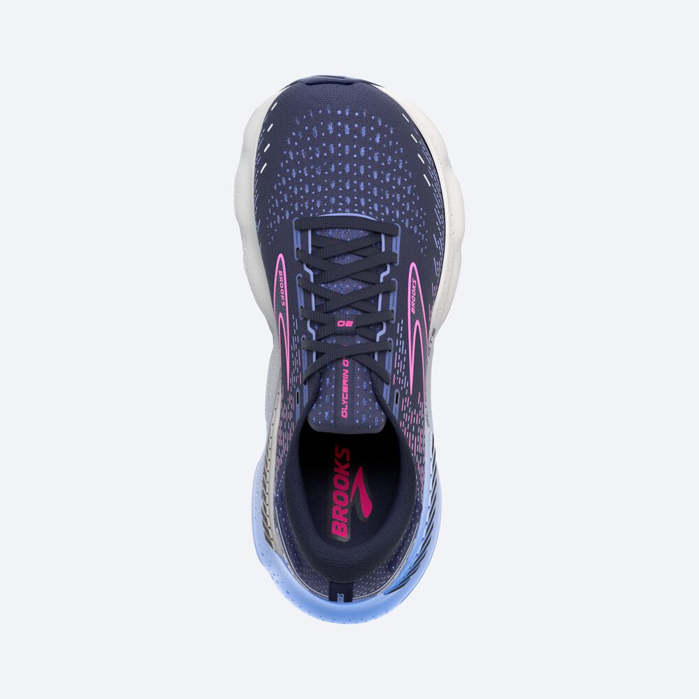 Zapatillas Running Brooks Glycerin GTS 20 Mujer Azul Marino/Azules/Rosas | CR57360