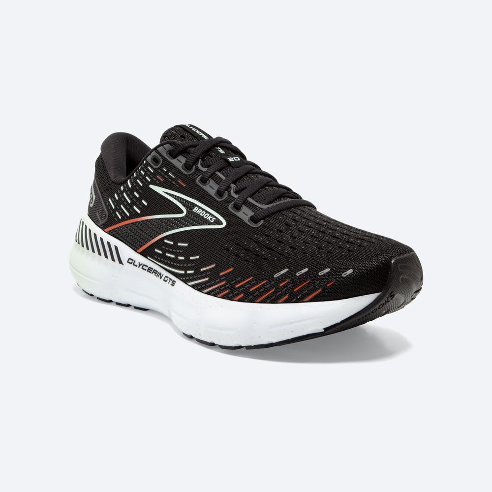 Zapatillas Running Brooks Glycerin GTS 20 Mujer Negras/Rojas | CR60317