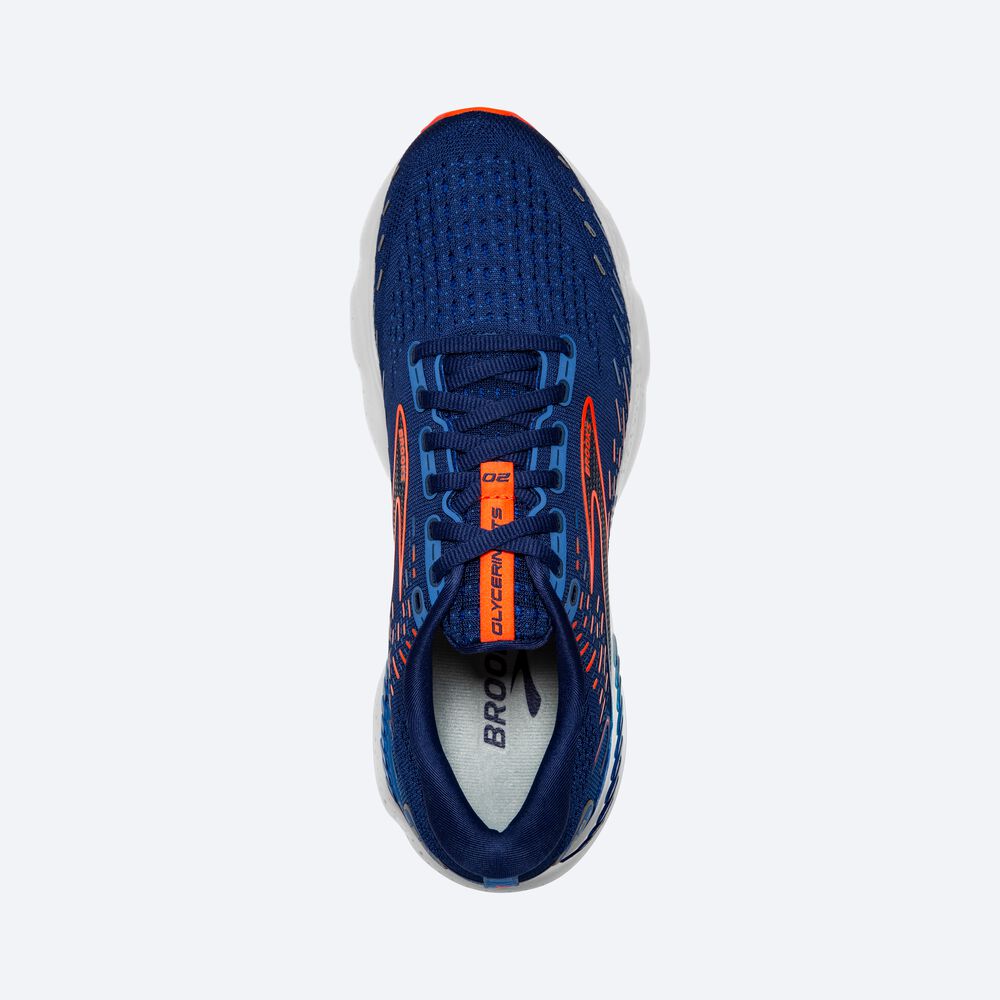 Zapatillas Running Brooks Glycerin GTS 20 Hombre Azules/Azules/Naranjas | CR62850