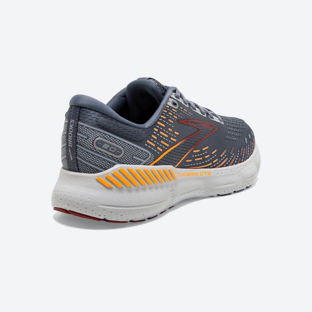 Zapatillas Running Brooks Glycerin GTS 20 Hombre Gris/Rojas/Naranjas | CR64891