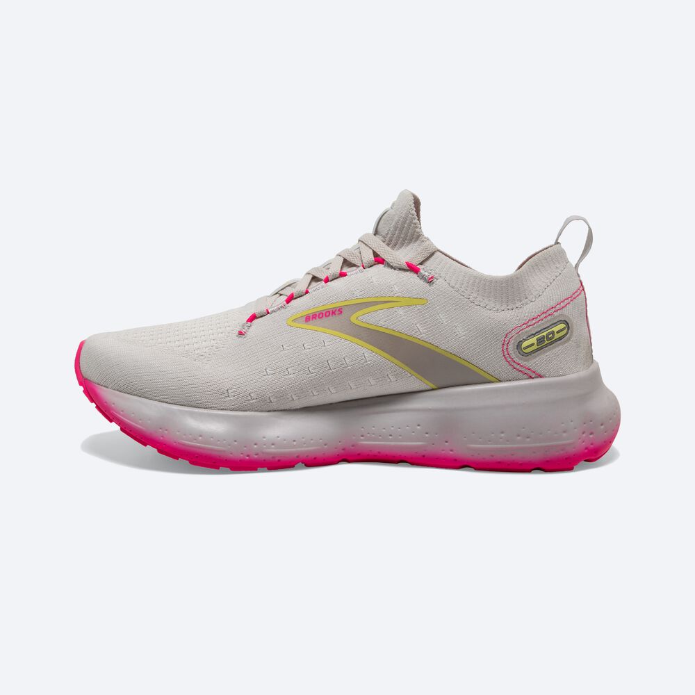 Zapatillas Running Brooks Glycerin StealthFit 20 Mujer Gris/Amarillo/Rosas | CR08957