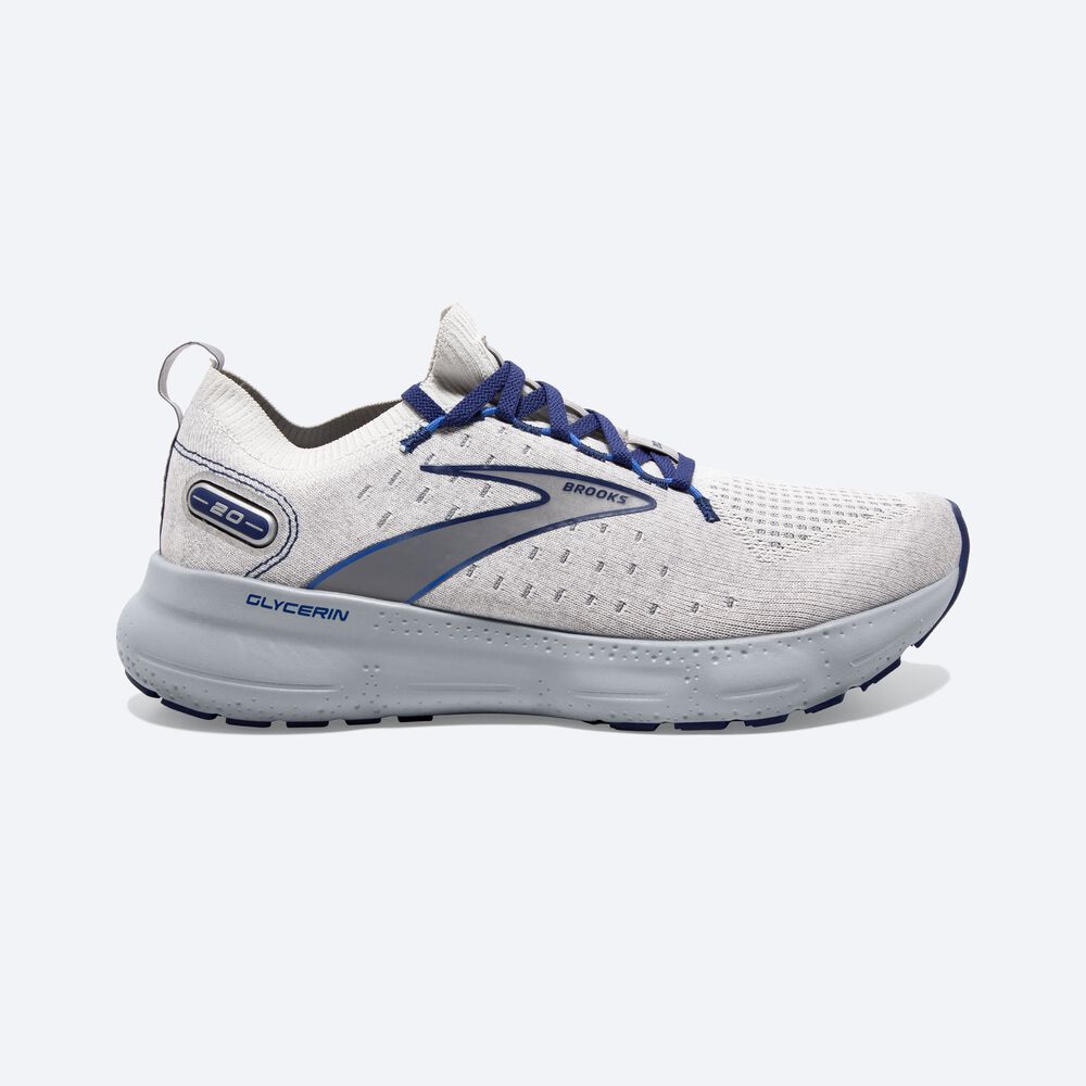 Zapatillas Running Brooks Glycerin StealthFit 20 Hombre Gris/Azules | CR13482