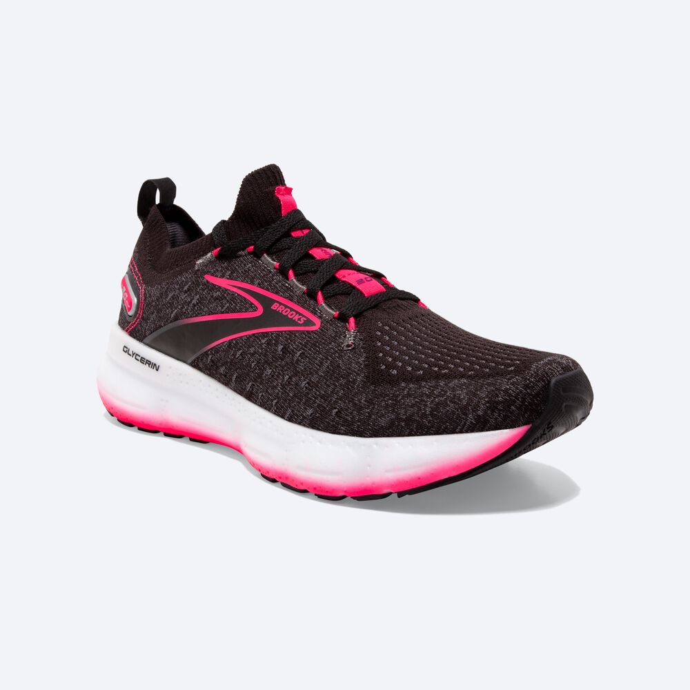 Zapatillas Running Brooks Glycerin StealthFit 20 Mujer Negras/Rosas | CR14356