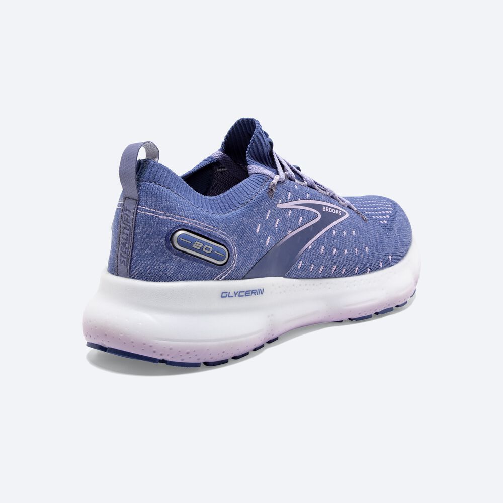 Zapatillas Running Brooks Glycerin StealthFit 20 Mujer Azules/Blancas | CR96137