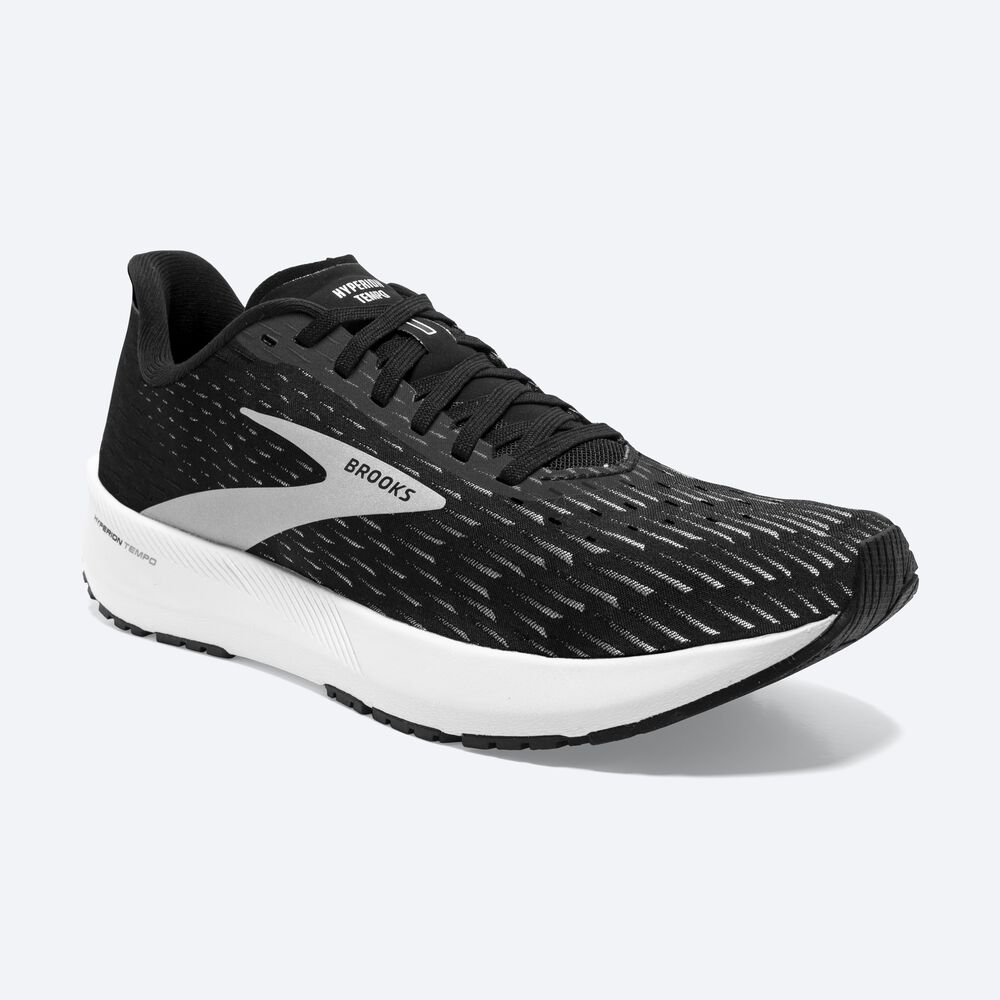 Zapatillas Running Brooks Hyperion Tempo Hombre Negras/Plateadas/Blancas | CR38750