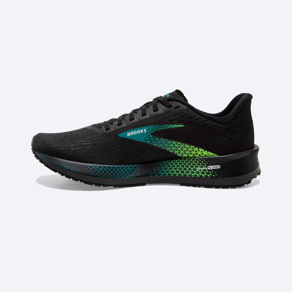 Zapatillas Running Brooks Hyperion Tempo Hombre Negras/Verde | CR61270