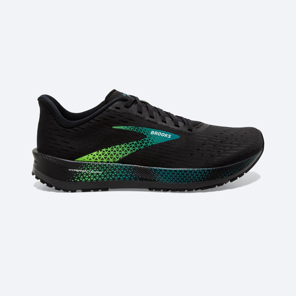 Zapatillas Running Brooks Hyperion Tempo Hombre Negras/Verde | CR61270