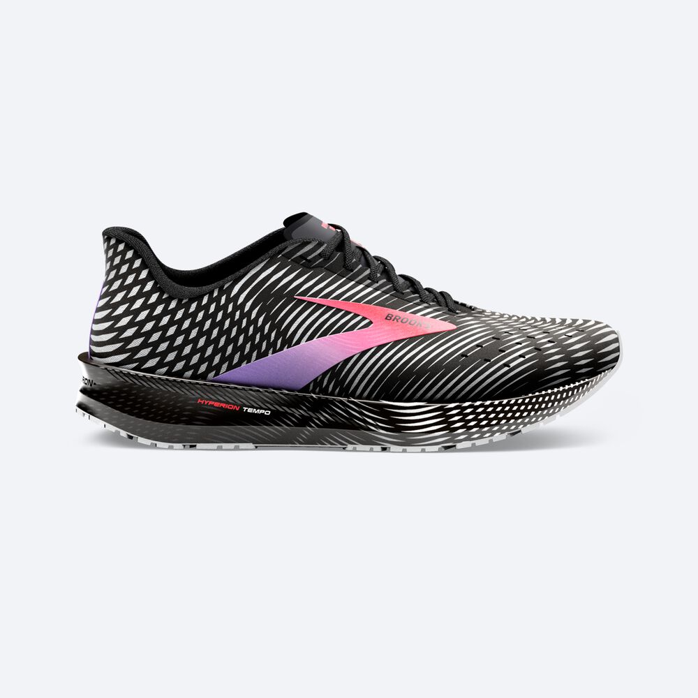 Zapatillas Running Brooks Hyperion Tempo Mujer Negras/Coral/Moradas | CR75831