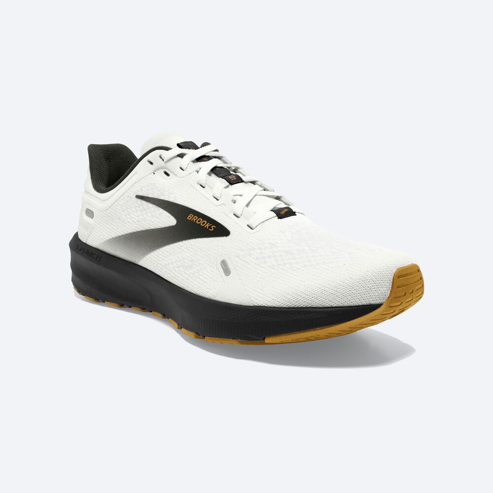 Zapatillas Running Brooks Launch 9 Hombre Blancas/Negras/Marrones | CR23914