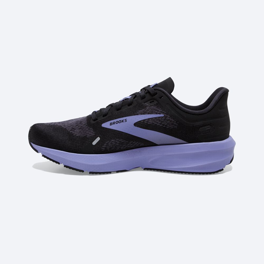 Zapatillas Running Brooks Launch 9 Mujer Negras/Moradas | CR30187