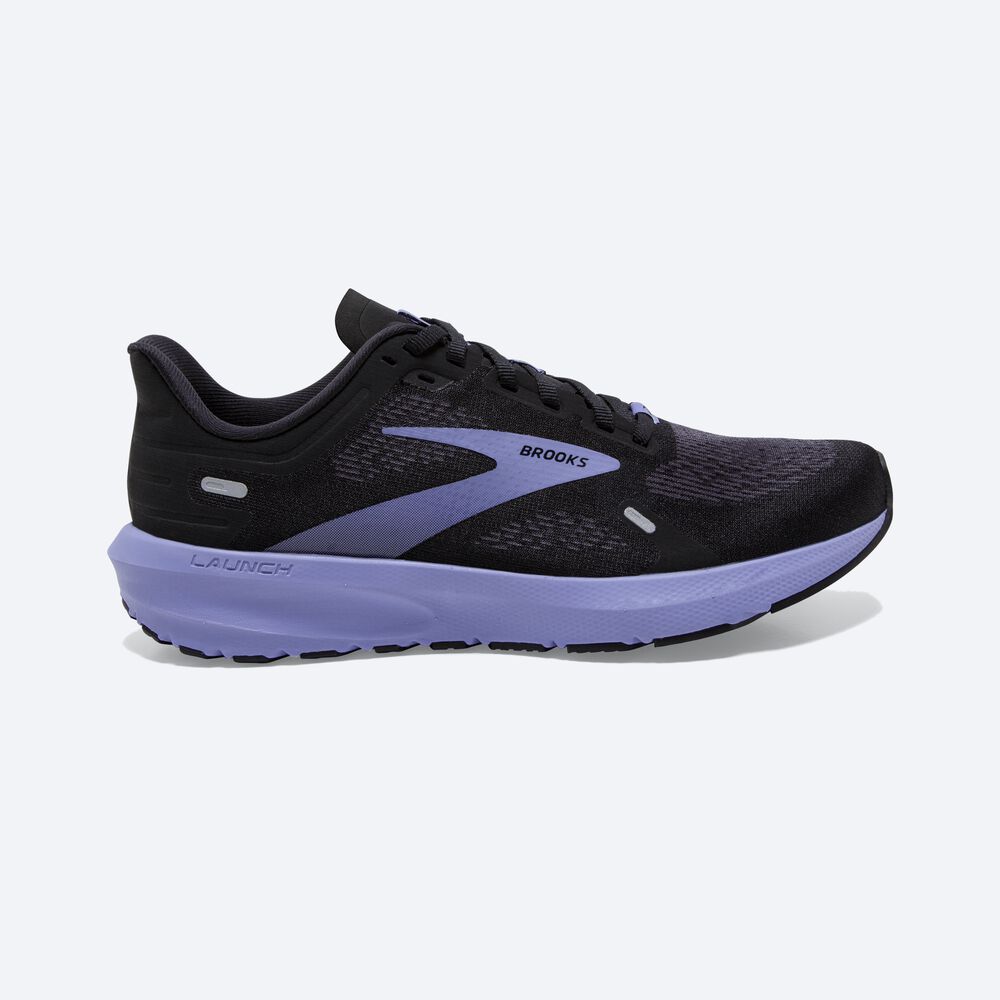 Zapatillas Running Brooks Launch 9 Mujer Negras/Moradas | CR30187