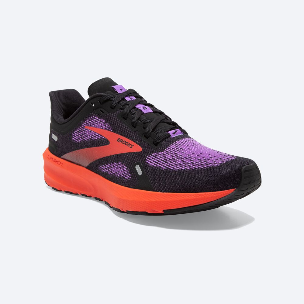 Zapatillas Running Brooks Launch 9 Mujer Negras/Flores | CR42037